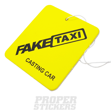 Fake Taxi - żółta - kwadrat - Zawieszka Zapachowa